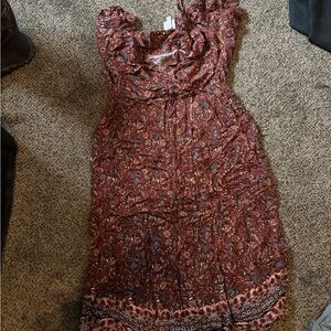 Floral Lace Trim Dress
